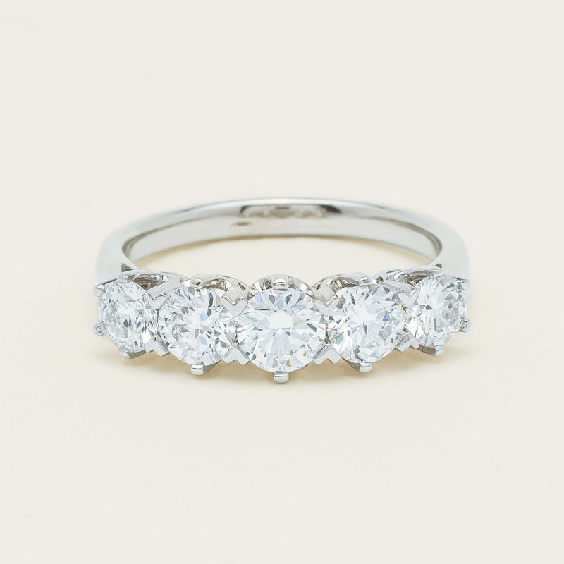 Deja Vu 18ct White Gold 1.90ct Five-Stone Diamond Ring - Ring - Walker & Hall