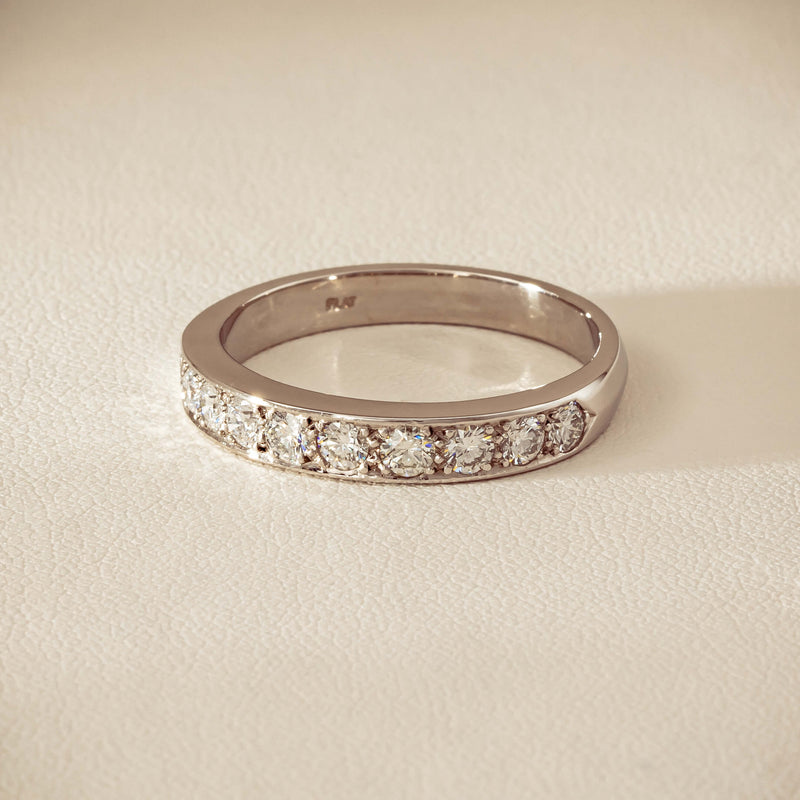 Deja Vu Platinum .80ct Diamond-Set Band - U 1/2