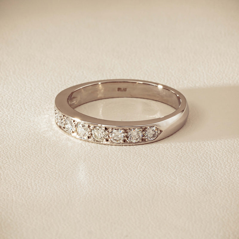 Deja Vu Platinum .80ct Diamond-Set Band - U 1/2