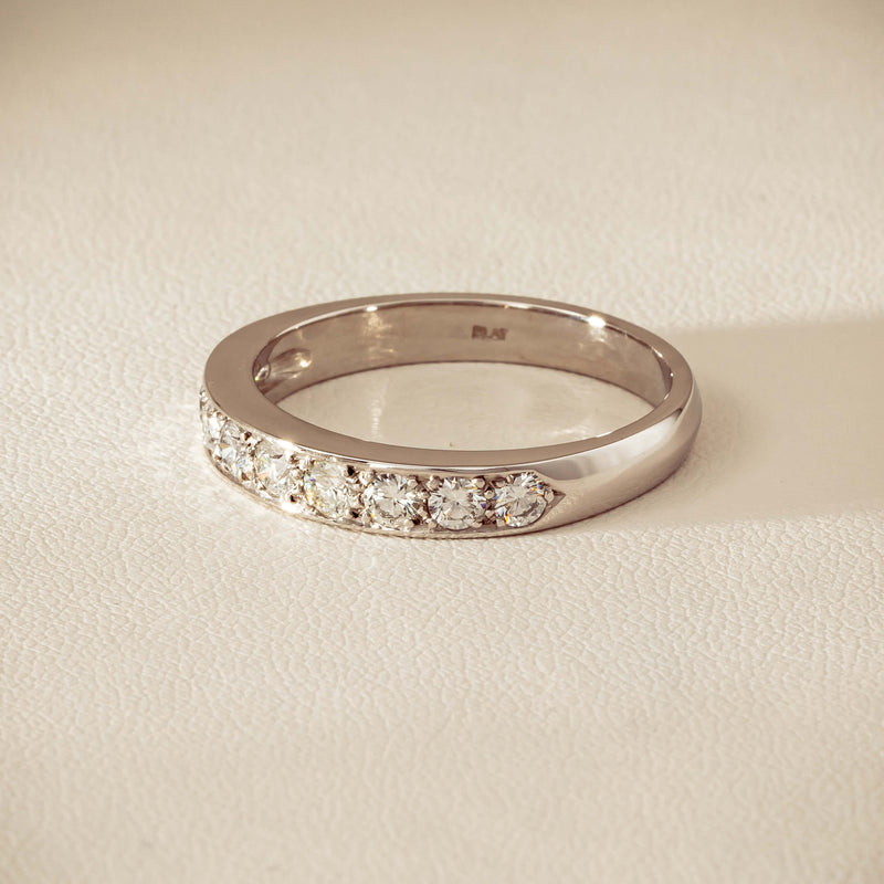 Deja Vu Platinum .80ct Diamond-Set Band - U 1/2
