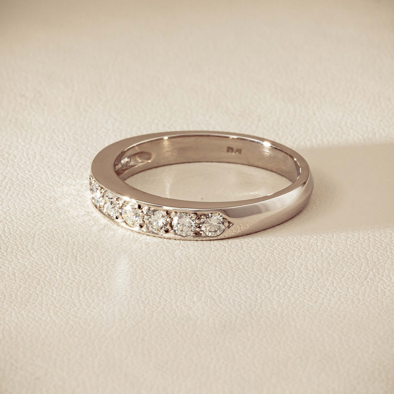 Deja Vu Platinum .80ct Diamond-Set Band - U 1/2