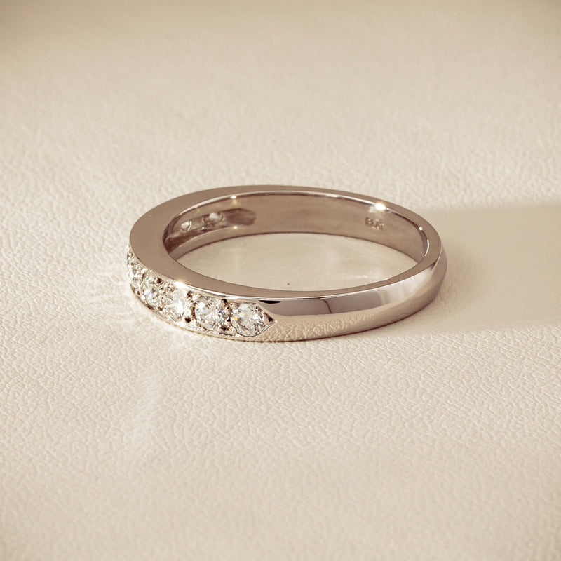 Deja Vu Platinum .80ct Diamond-Set Band - U 1/2