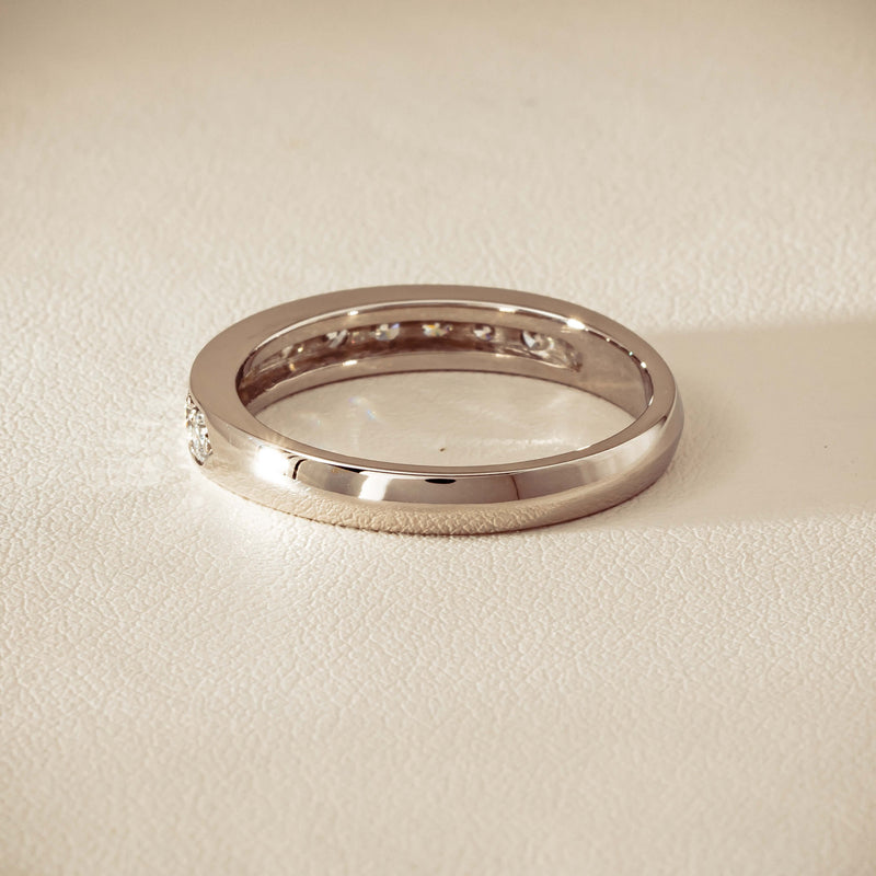Deja Vu Platinum .80ct Diamond-Set Band - U 1/2