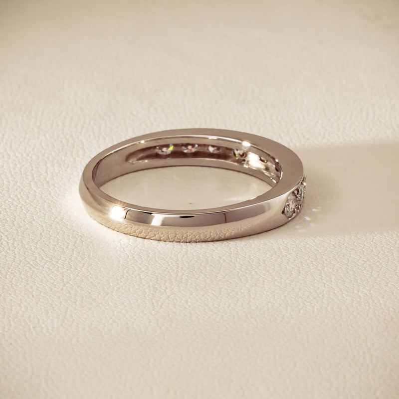 Deja Vu Platinum .80ct Diamond-Set Band - U 1/2