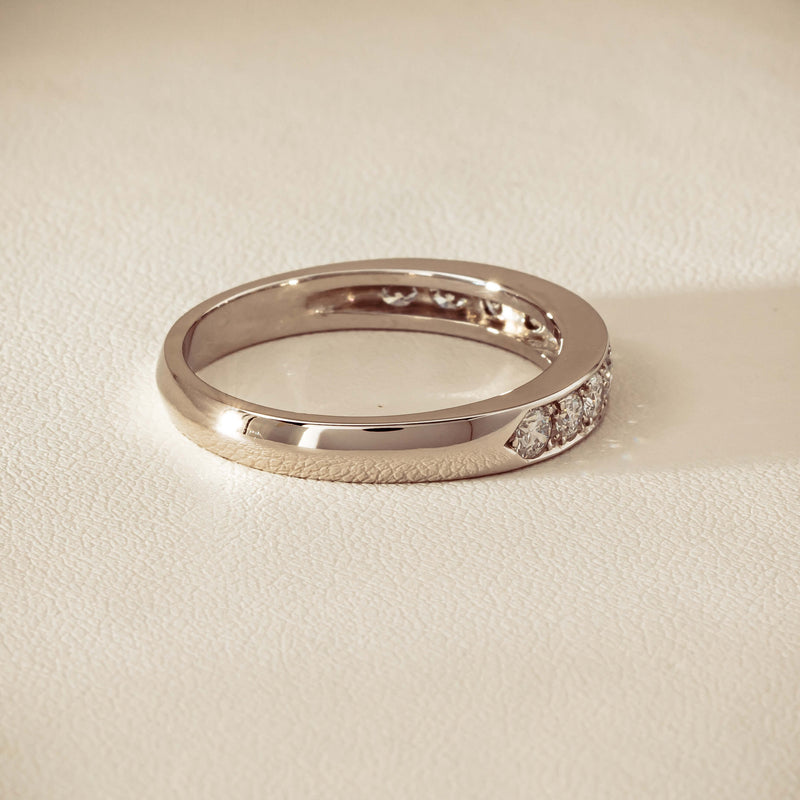 Deja Vu Platinum .80ct Diamond-Set Band - U 1/2