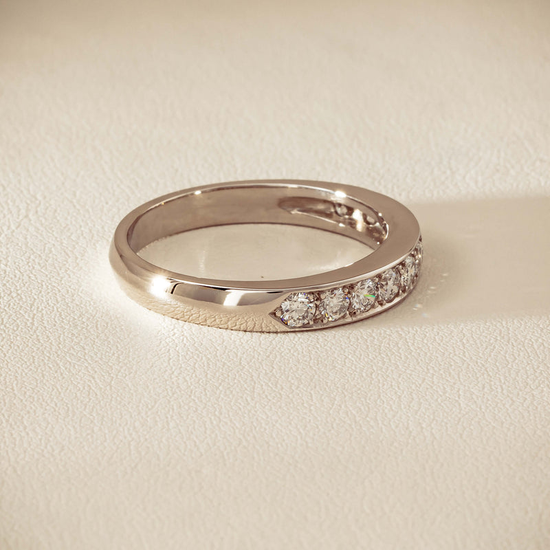 Deja Vu Platinum .80ct Diamond-Set Band - U 1/2