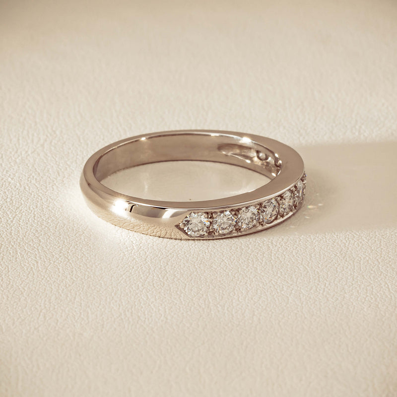 Deja Vu Platinum .80ct Diamond-Set Band - U 1/2
