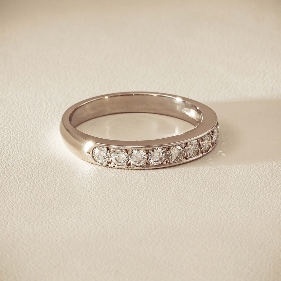 Deja Vu Platinum .80ct Diamond-Set Band - U 1/2