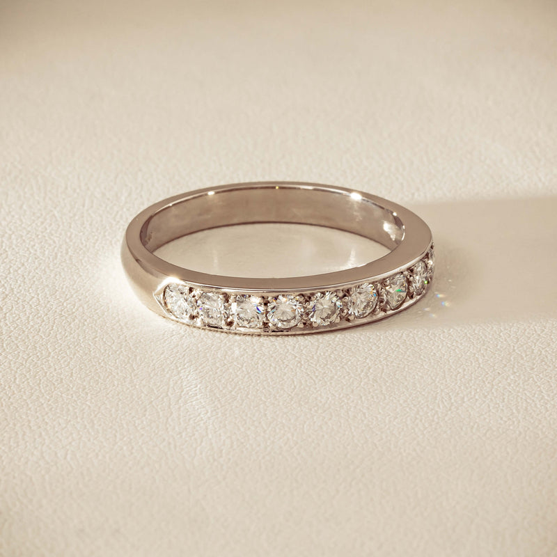 Deja Vu Platinum .80ct Diamond-Set Band - U 1/2