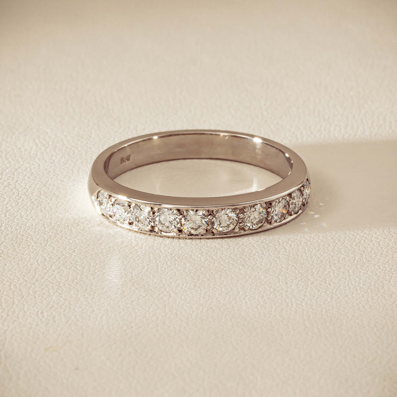 Deja Vu Platinum .80ct Diamond-Set Band - U 1/2