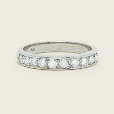 Deja Vu Platinum .80ct Diamond-Set Band - U 1/2