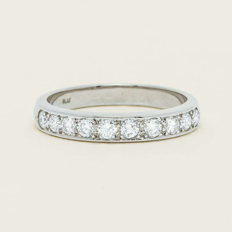 Deja Vu Platinum .80ct Diamond-Set Band - U 1/2