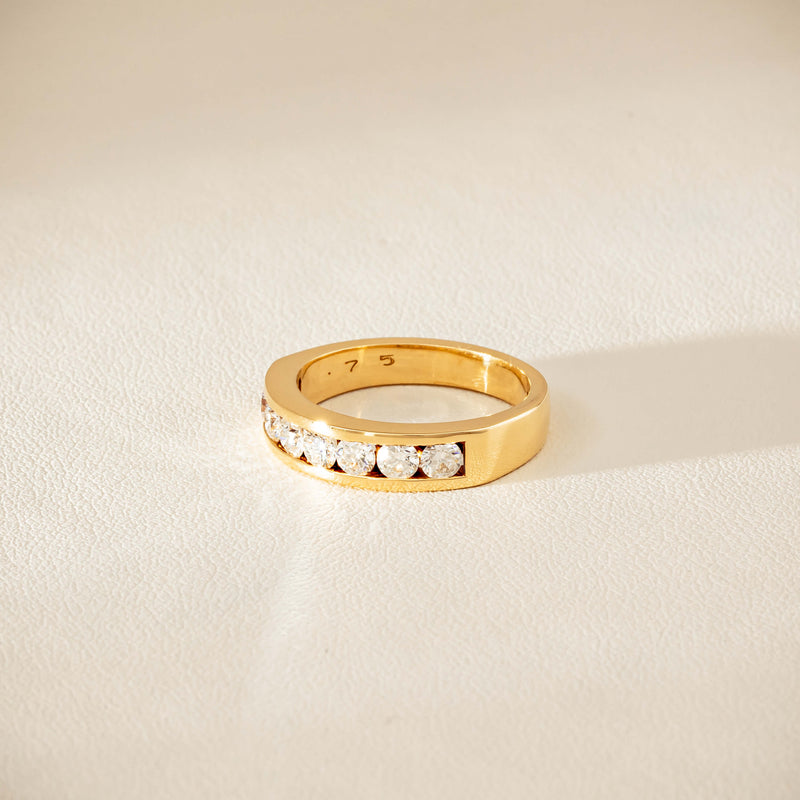 Deja Vu 18ct Yellow Gold .75ct Diamond Channel-Set Ring