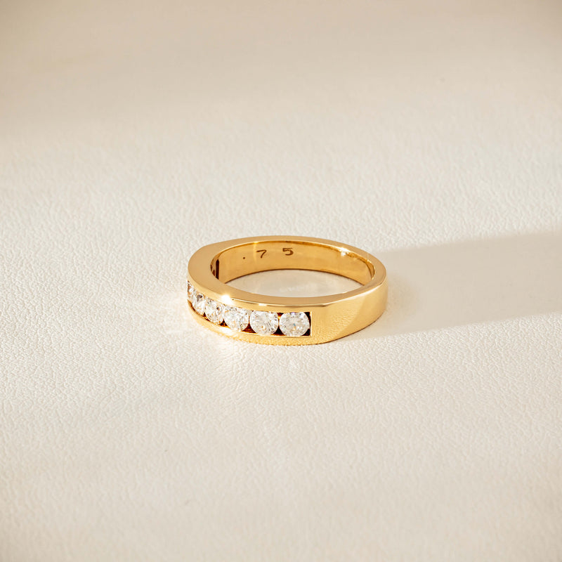 Deja Vu 18ct Yellow Gold .75ct Diamond Channel-Set Ring