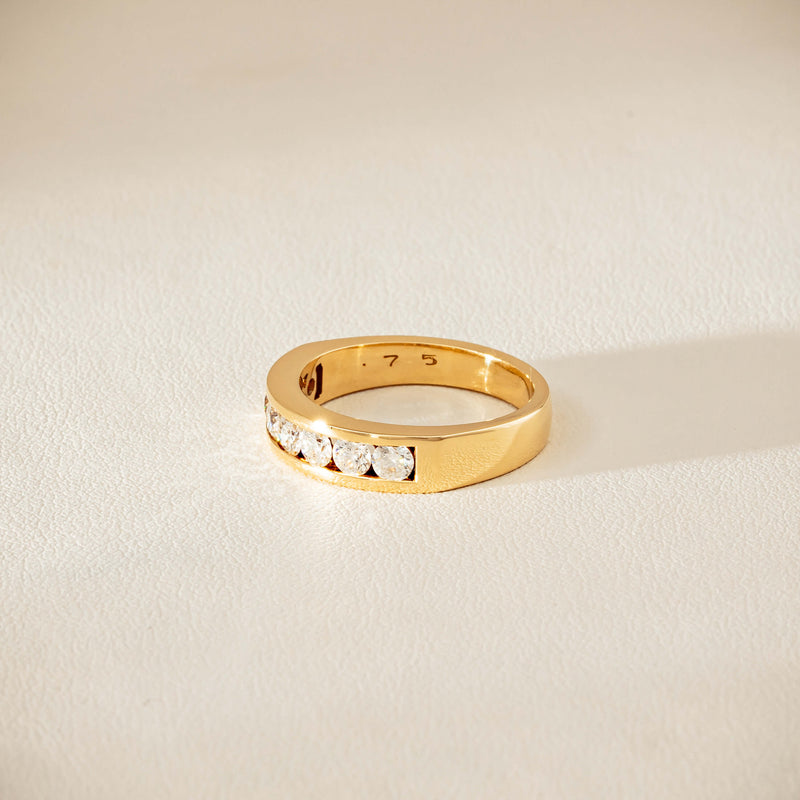 Deja Vu 18ct Yellow Gold .75ct Diamond Channel-Set Ring