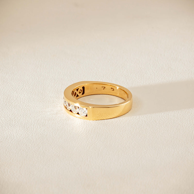 Deja Vu 18ct Yellow Gold .75ct Diamond Channel-Set Ring