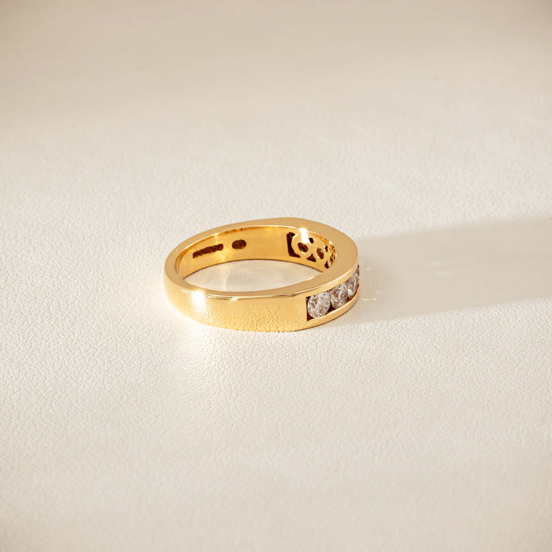 Deja Vu 18ct Yellow Gold .75ct Diamond Channel-Set Ring