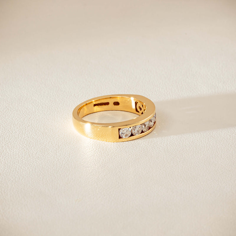 Deja Vu 18ct Yellow Gold .75ct Diamond Channel-Set Ring