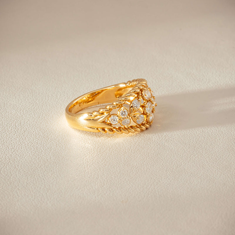 Deja Vu 18ct Yellow Gold .70ct Diamond Openwork Ring