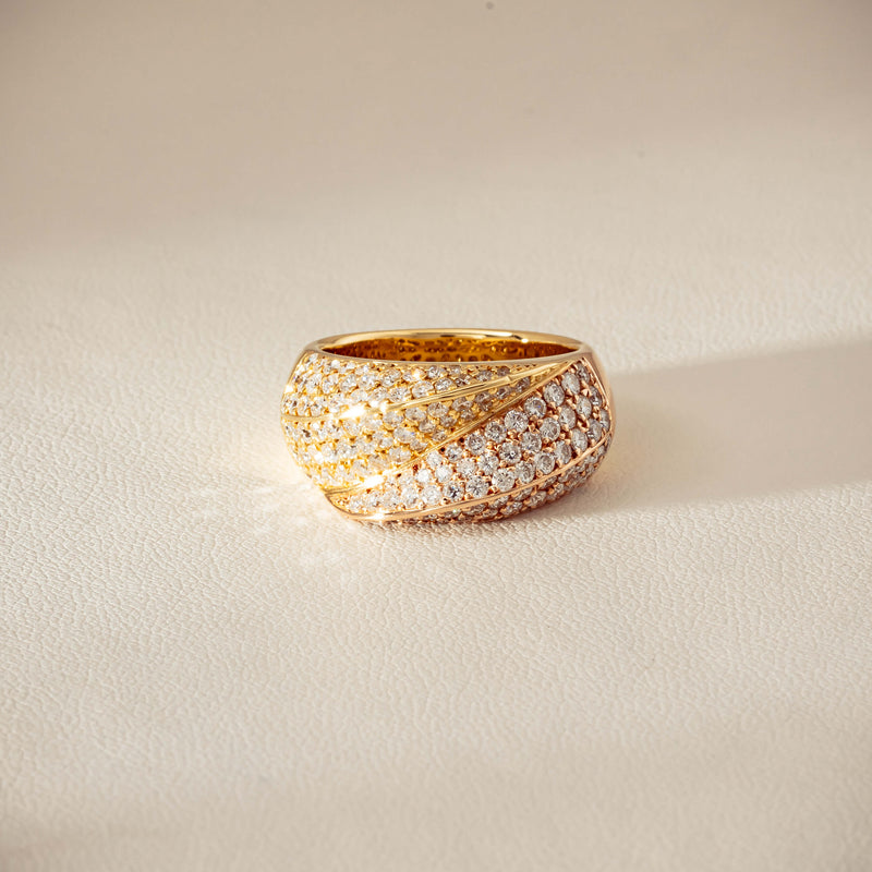 Deja Vu 18ct Bi-Tone Gold 1.70ct Diamond Crossover Ring