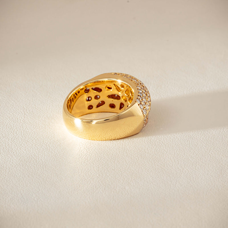 Deja Vu 18ct Bi-Tone Gold 1.70ct Diamond Crossover Ring