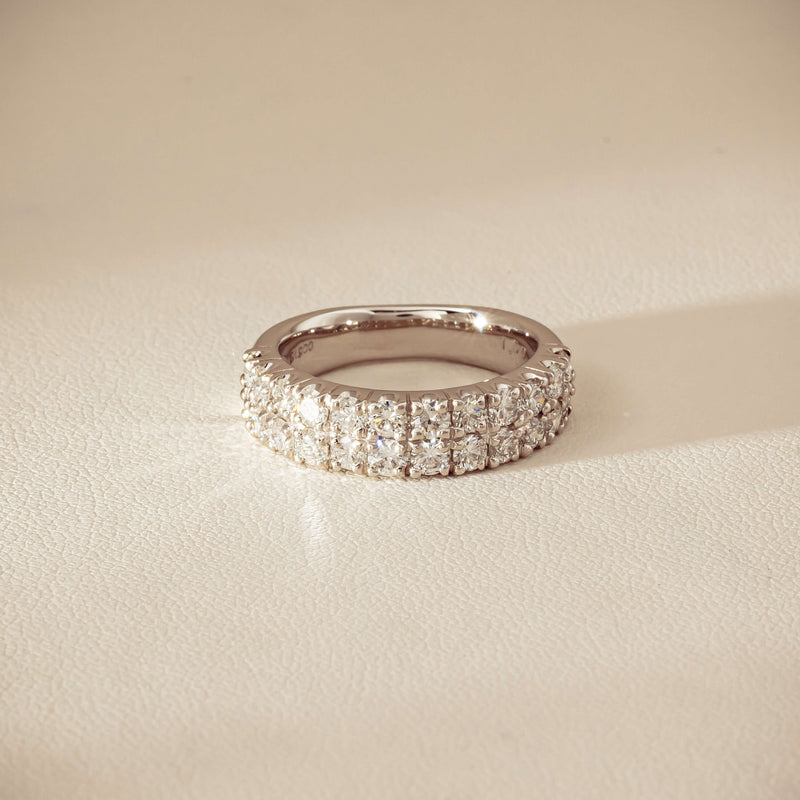 Deja Vu Platinum 1.50ct Diamond Pave-Set Ring