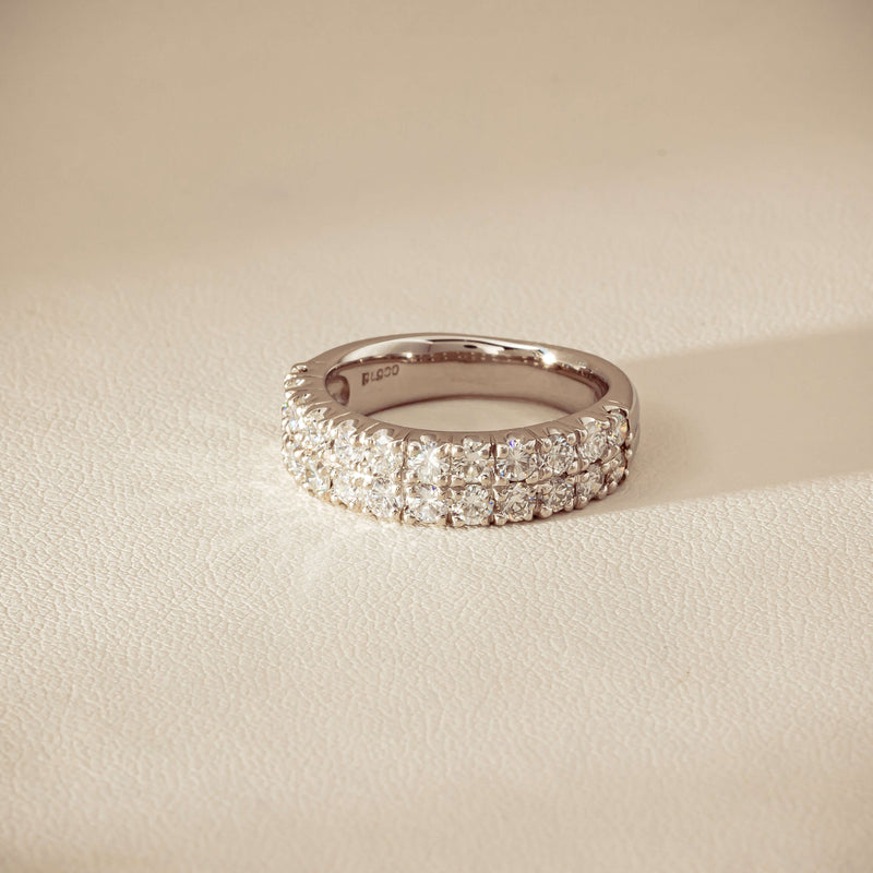 Deja Vu Platinum 1.50ct Diamond Pave-Set Ring