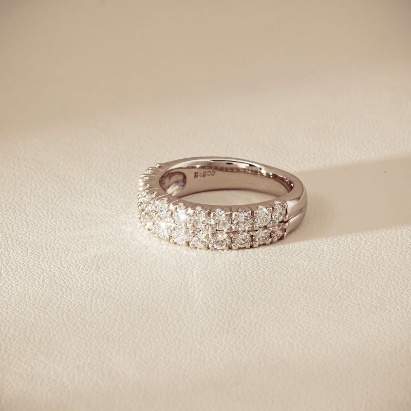 Deja Vu Platinum 1.50ct Diamond Pave-Set Ring