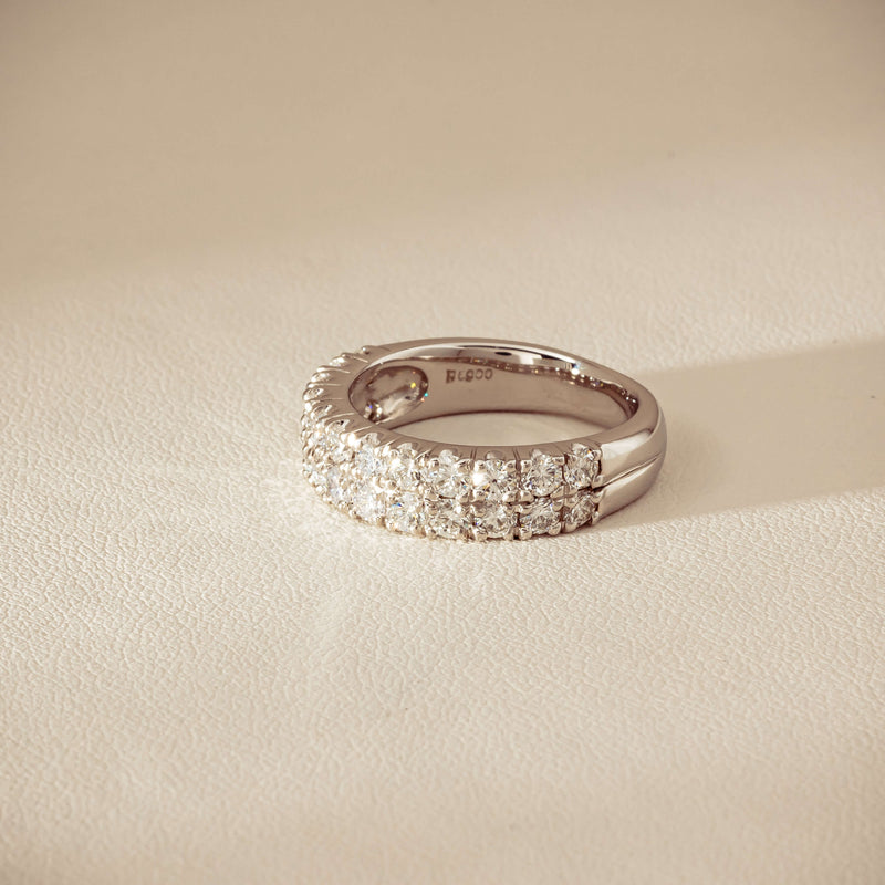 Deja Vu Platinum 1.50ct Diamond Pave-Set Ring