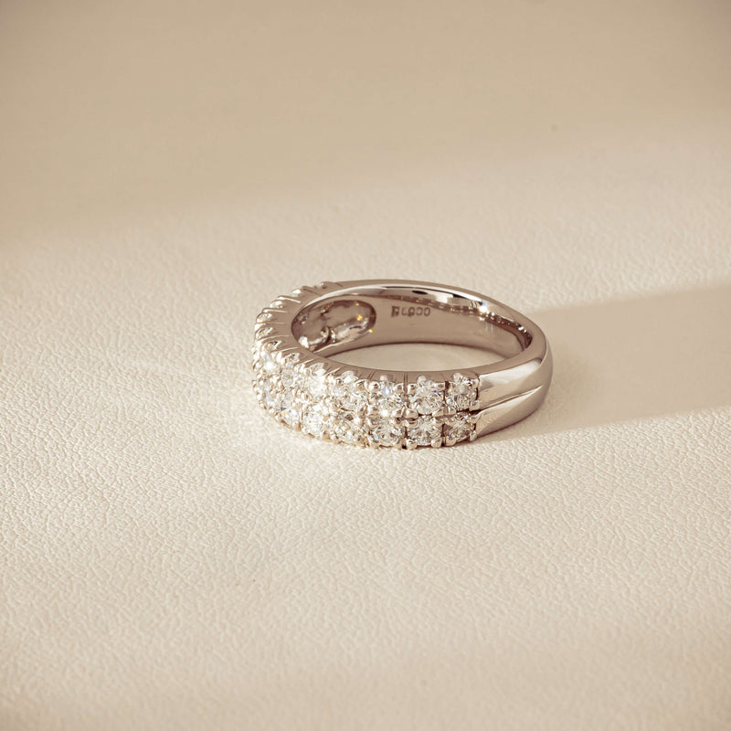 Deja Vu Platinum 1.50ct Diamond Pave-Set Ring