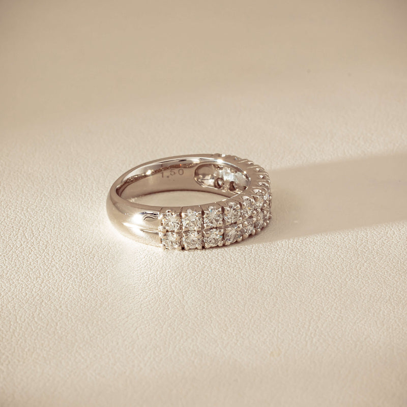 Deja Vu Platinum 1.50ct Diamond Pave-Set Ring