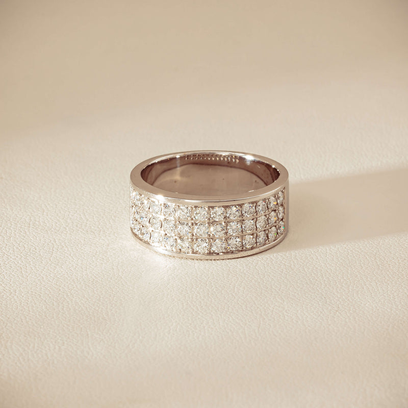 Deja Vu 18ct White Gold 1.75ct Diamond Pave-Set Ring