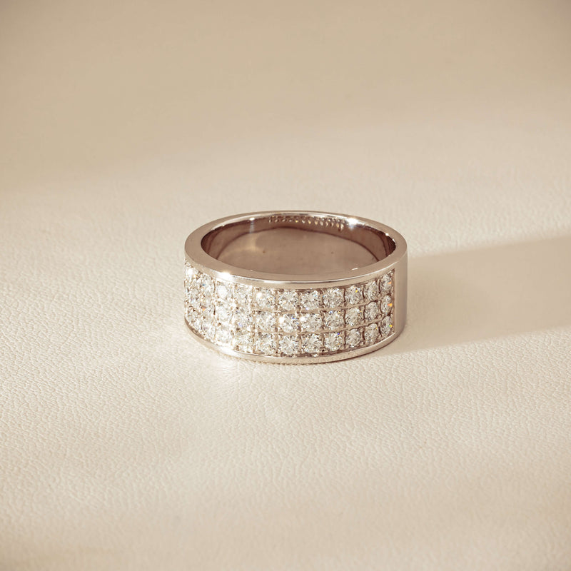 Deja Vu 18ct White Gold 1.75ct Diamond Pave-Set Ring