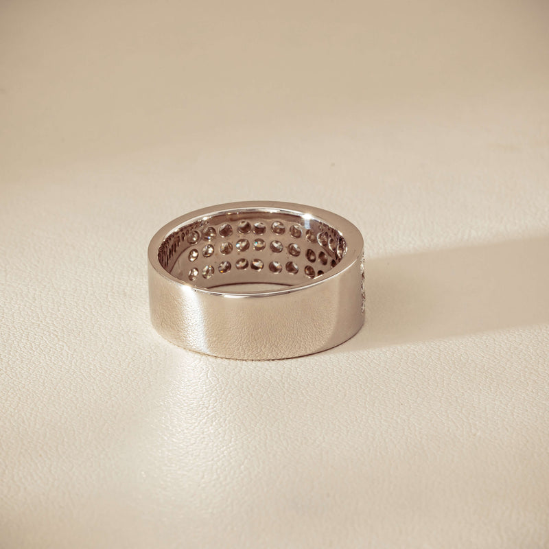 Deja Vu 18ct White Gold 1.75ct Diamond Pave-Set Ring