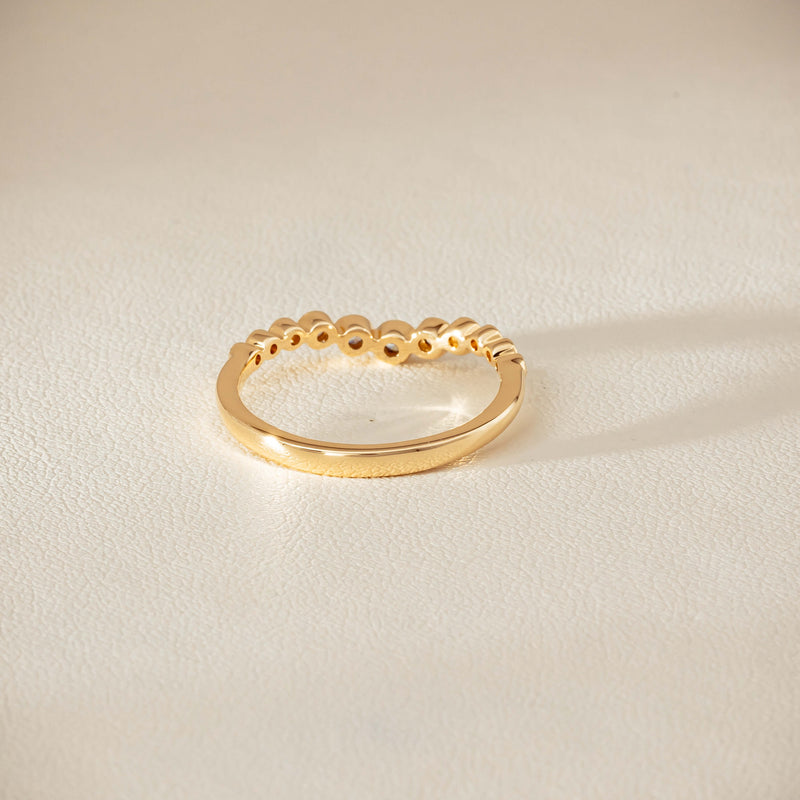 14ct Yellow Gold Diamond Bubble Band