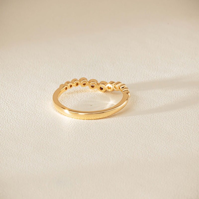 14ct Yellow Gold Diamond Bubble Band
