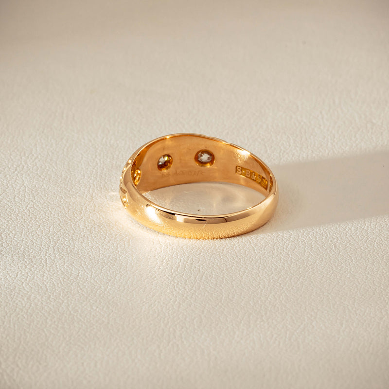 Vintage 18ct Yellow Gold Diamond & Seed Pearl Ring - Ring - Walker & Hall