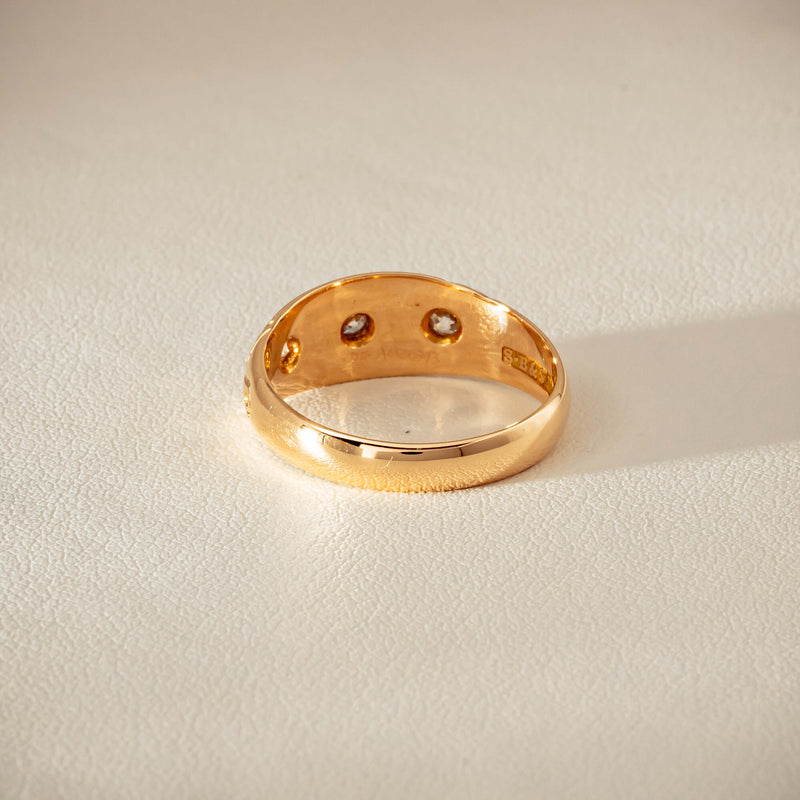 Vintage 18ct Yellow Gold Diamond & Seed Pearl Ring - Ring - Walker & Hall