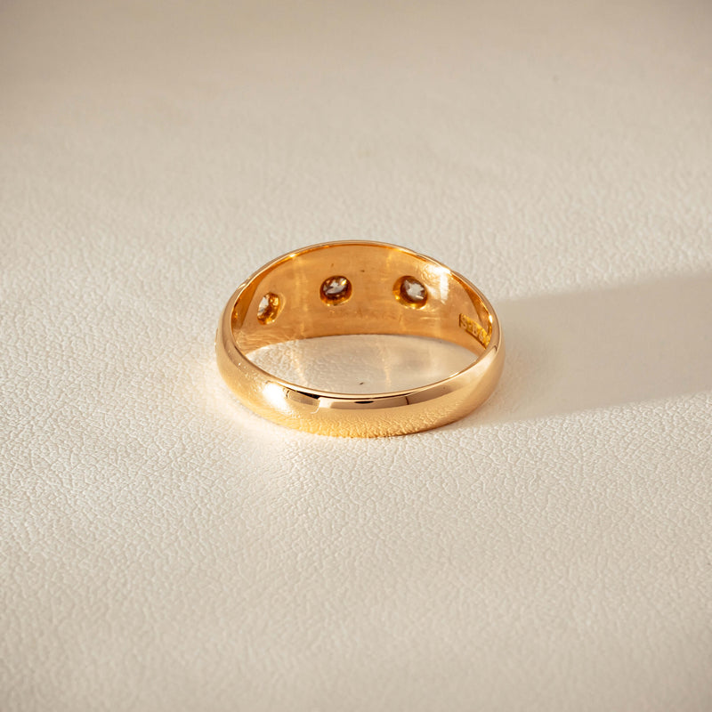 Vintage 18ct Yellow Gold Diamond & Seed Pearl Ring - Ring - Walker & Hall