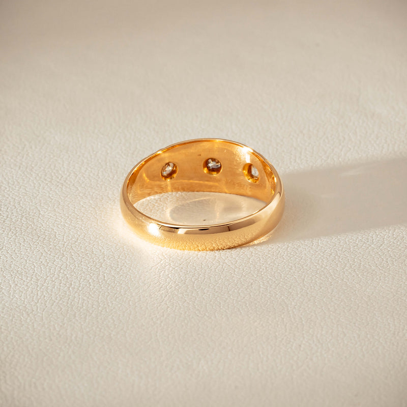 Vintage 18ct Yellow Gold Diamond & Seed Pearl Ring - Ring - Walker & Hall