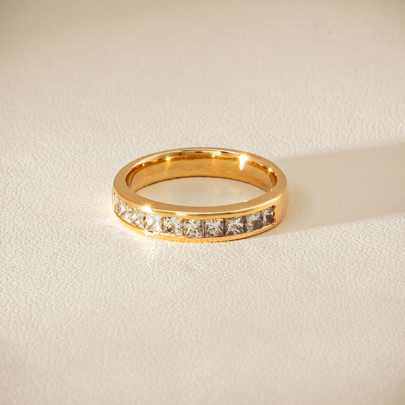 Deja Vu 18ct Yellow Gold .70ct Diamond Channel-Set Ring - Ring - Walker & Hall