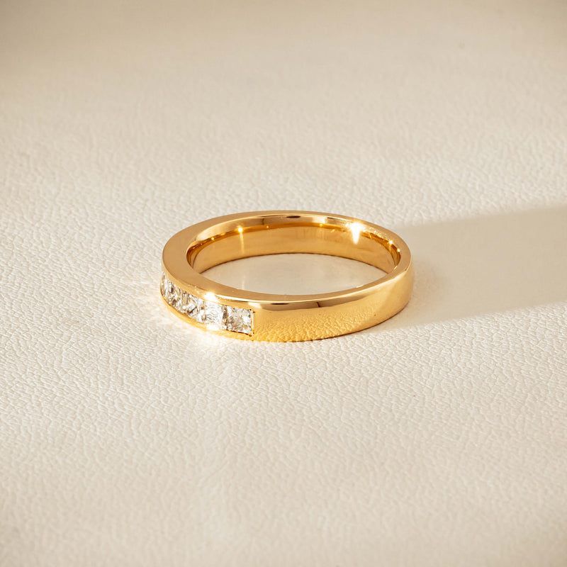 Deja Vu 18ct Yellow Gold .70ct Diamond Channel-Set Ring - Ring - Walker & Hall