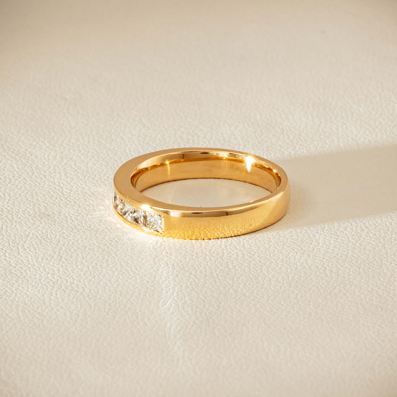Deja Vu 18ct Yellow Gold .70ct Diamond Channel-Set Ring - Ring - Walker & Hall