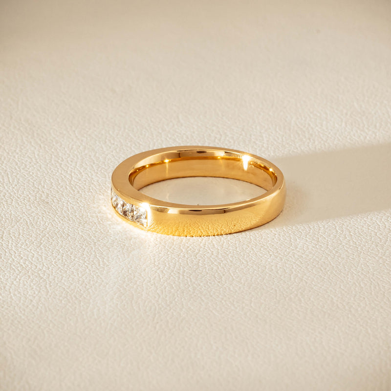 Deja Vu 18ct Yellow Gold .70ct Diamond Channel-Set Ring - Ring - Walker & Hall