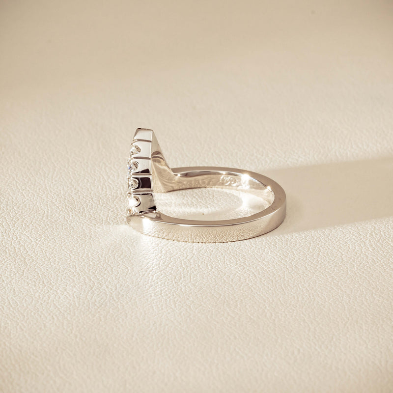 Deja Vu 18ct White Gold .27ct Diamond V-Shaped Band - Ring - Walker & Hall