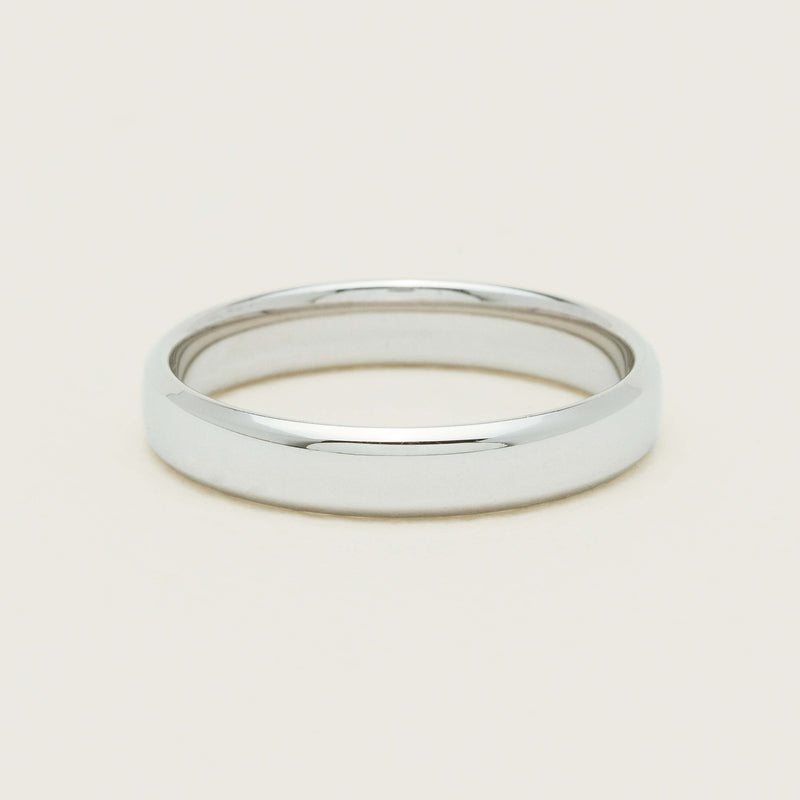 9ct White Gold 4mm Band - Ring - Walker & Hall
