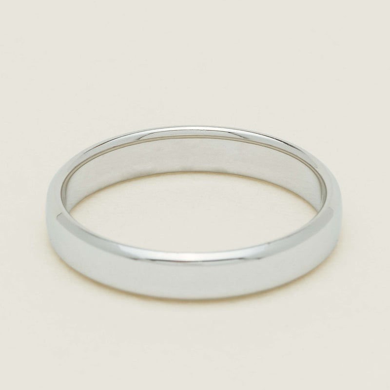 9ct White Gold 4mm Band - Ring - Walker & Hall