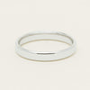 18ct White Gold 3mm Square Profile Band - Ring - Walker & Hall