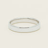 18ct White Gold 3.5mm Square Profile Band - Ring - Walker & Hall