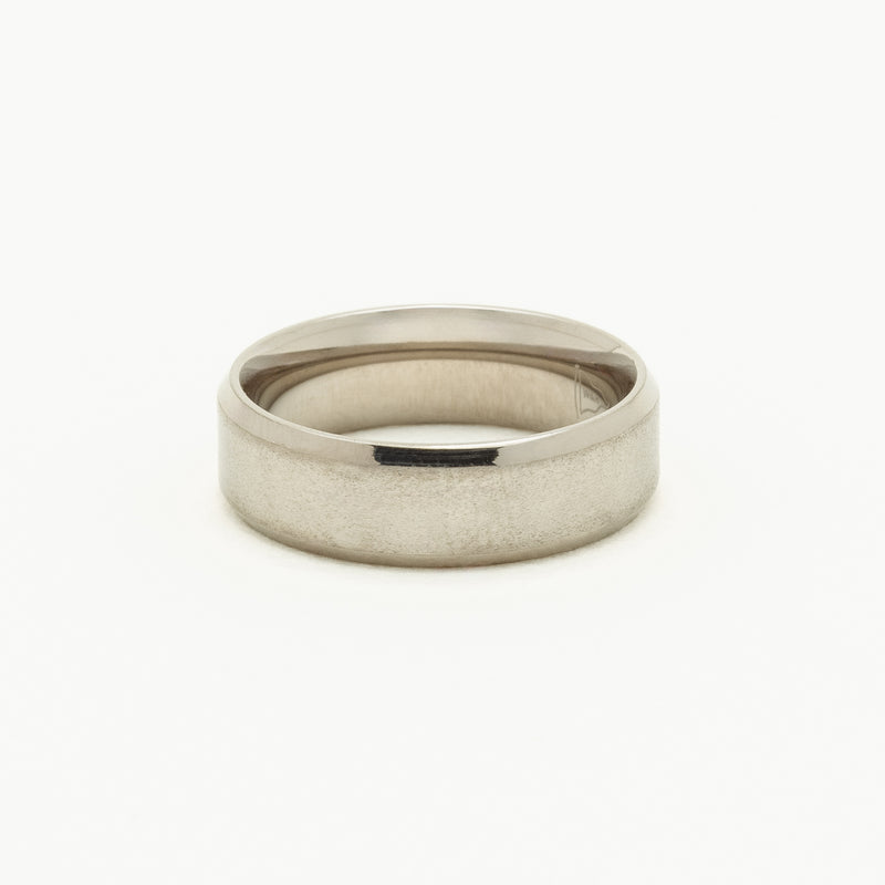 Titanium Bevelled Edge Band